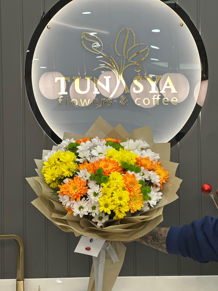 Karışık Papatya & Top Biçme Buketi