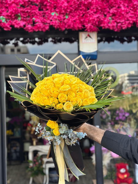 İthal 41 Sarı Gül Buketi
