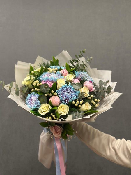 Şakayık, Anastasia & Beyaz Gül Buketi